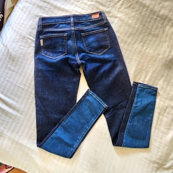 Paige Two-tone Mid-rise Kala Jeans Skinny Fit size 25 USA Made - Picture 2 of 7